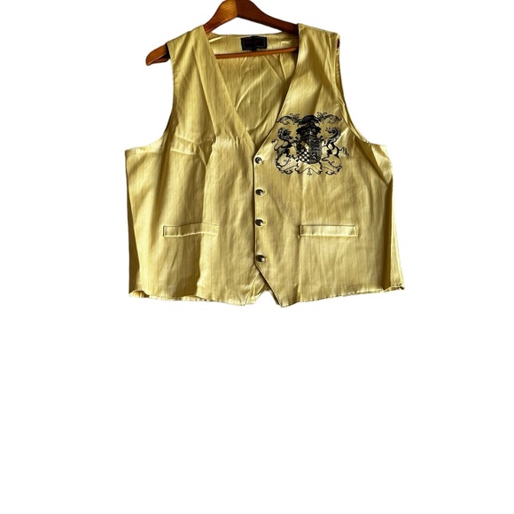 PATRONCITO VINTAGE MENS YELLOW VEST SZ XXL - Picture 3 of 7